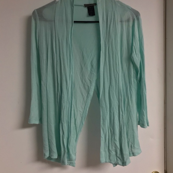 TRENDYLAND SEAFOAM GREEN OPEN BACK CARDIGAN - Picture 5 of 8